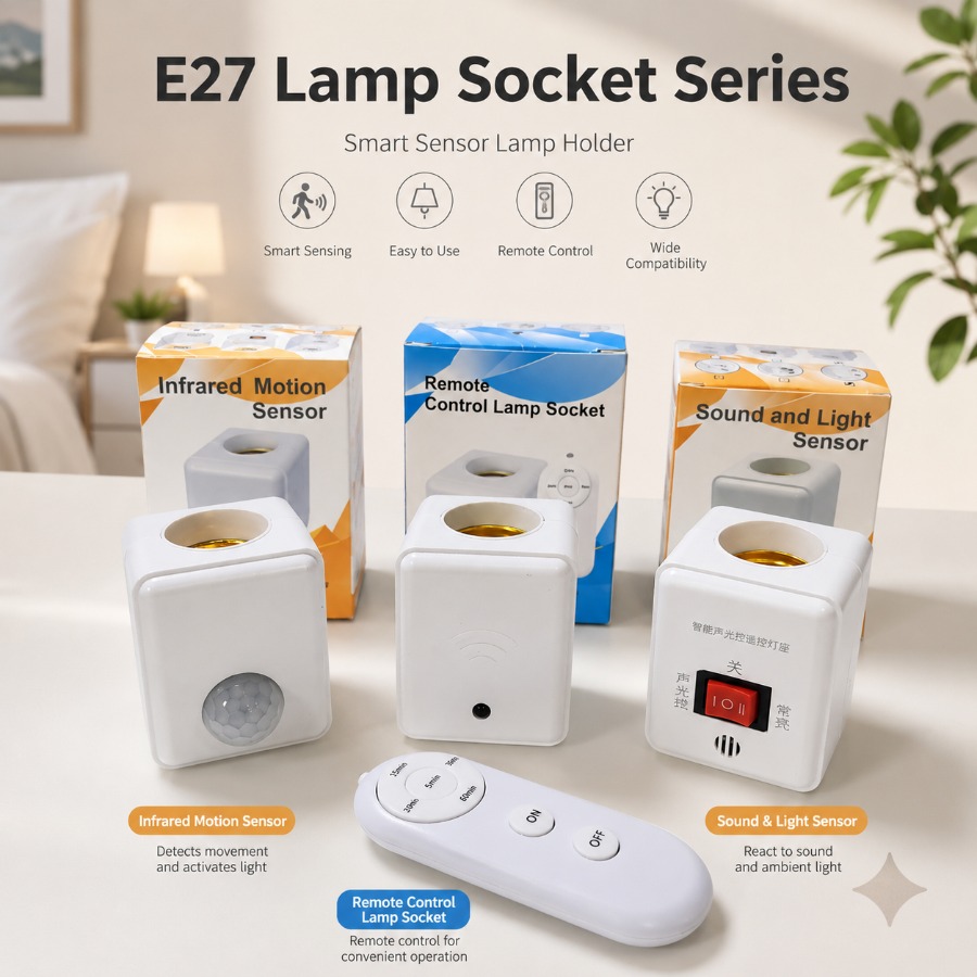 Pir Motion Sensor - مقبس أوروبي/أمريكي E27 مع مستشعر حركة