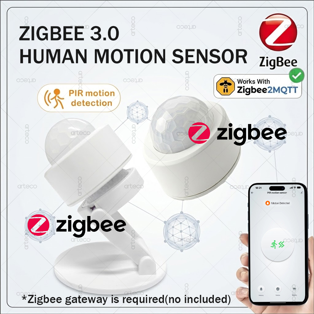 Pir Motion Sensor - مستشعر حركة صغير بتقنية Zigbee 3.0،