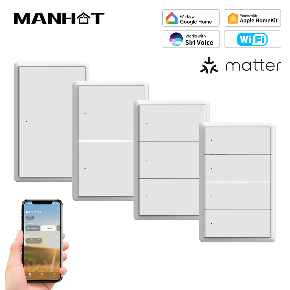 Smart Light Switch - مفتاح إضاءة ذكي من MANHOT يعمل