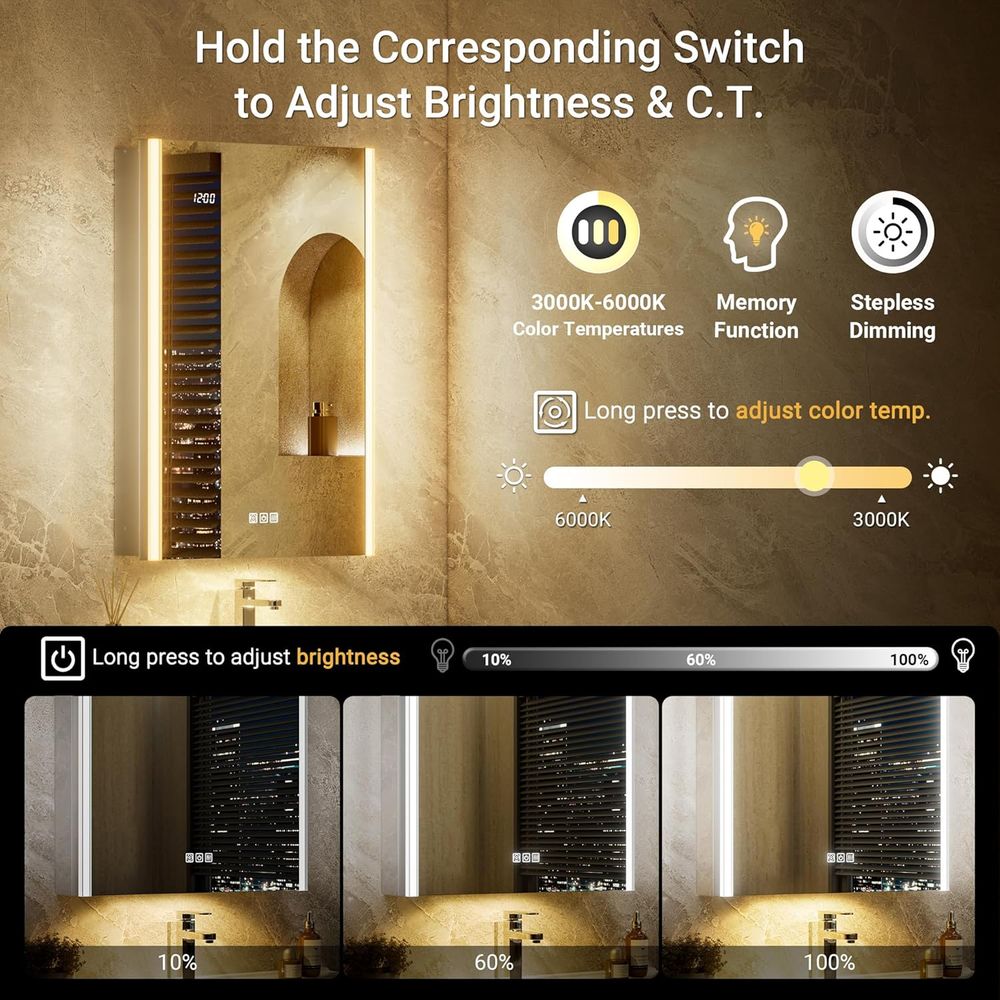مرآة خزانة أدوية مضاءة 20x32 م - مراجعة Smart Home Or Smart Home وسعره