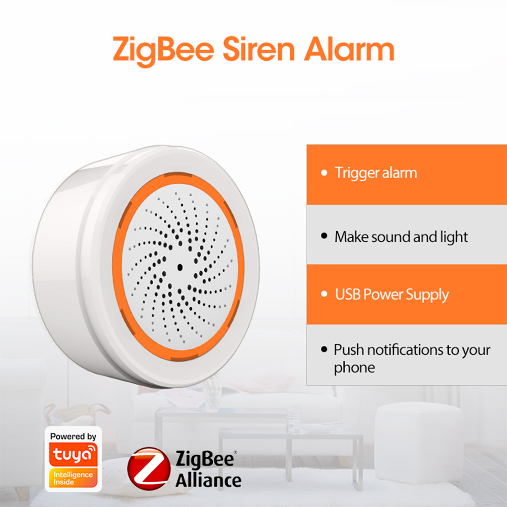 Coolcam Tuya Zigbee إنذار صفار - مراجعة Smart Home Gira وسعره
