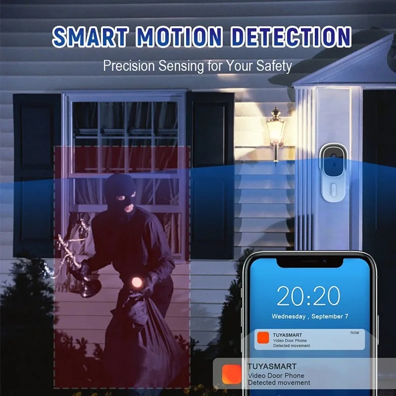 جرس باب ذكي من تويا مع فيديو و - مراجعة Video Doorbell وسعره