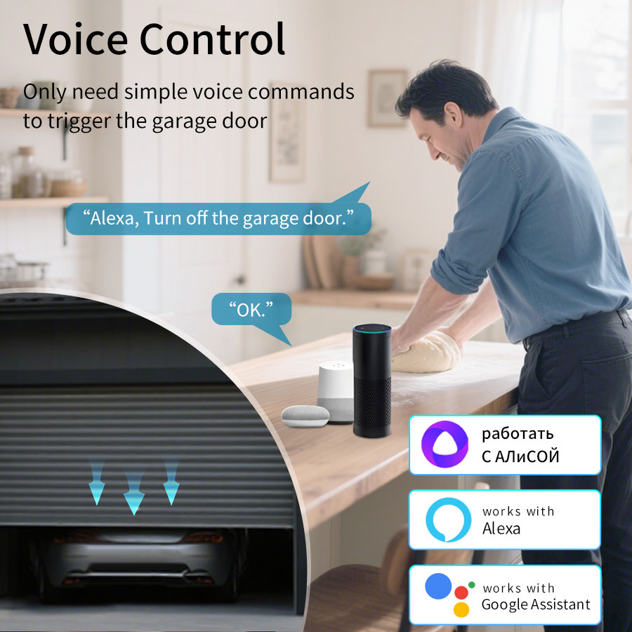 وحدة تحكم ذكية لفتح باب المرآب - مراجعة Smart Home Or Smart Home وسعره