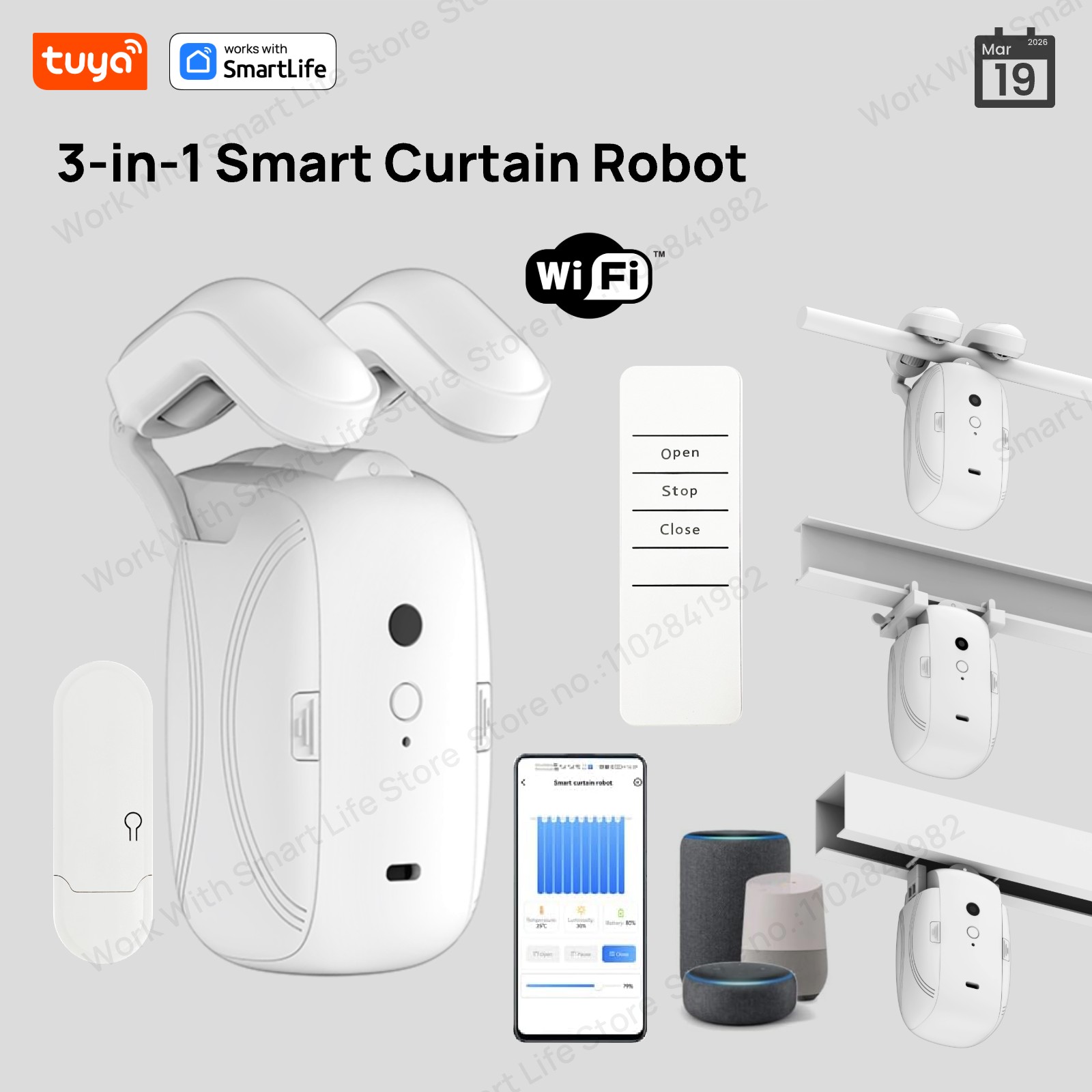 روبوت ستائر ذكي من تويا يعمل ب - مراجعة Smart Home Gira وسعره
