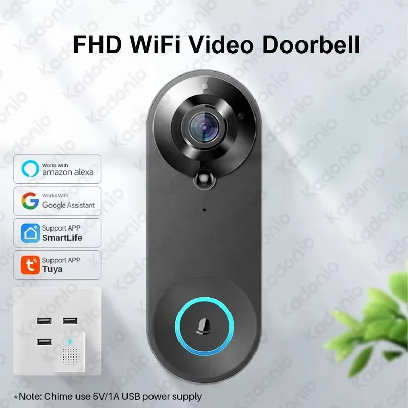 جرس باب ذكي كادونيو بدقة 1080  - مراجعة Video Doorbell وسعره