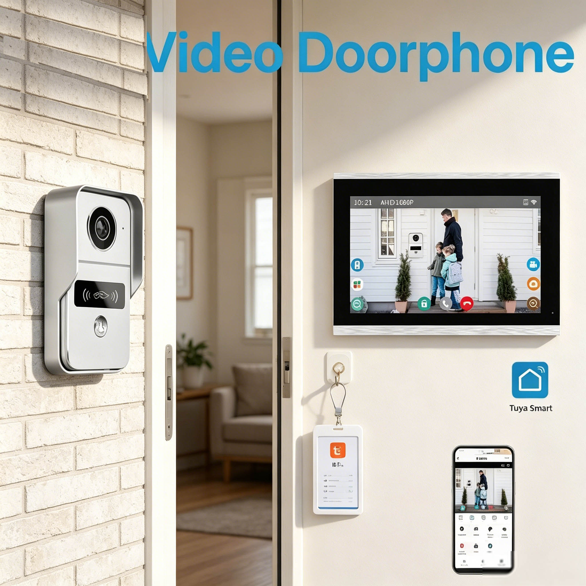 جرس باب ذكي مع شاشة 10.1 بوصة، - مراجعة Video Doorbell وسعره