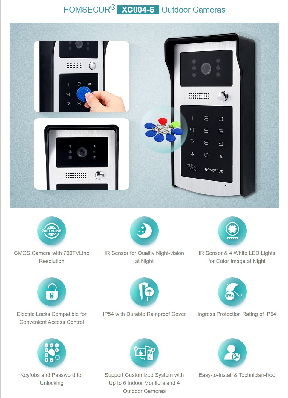 كاميرا خارجية HOMSECUR XC004-S - مراجعة Video Doorbell وسعره