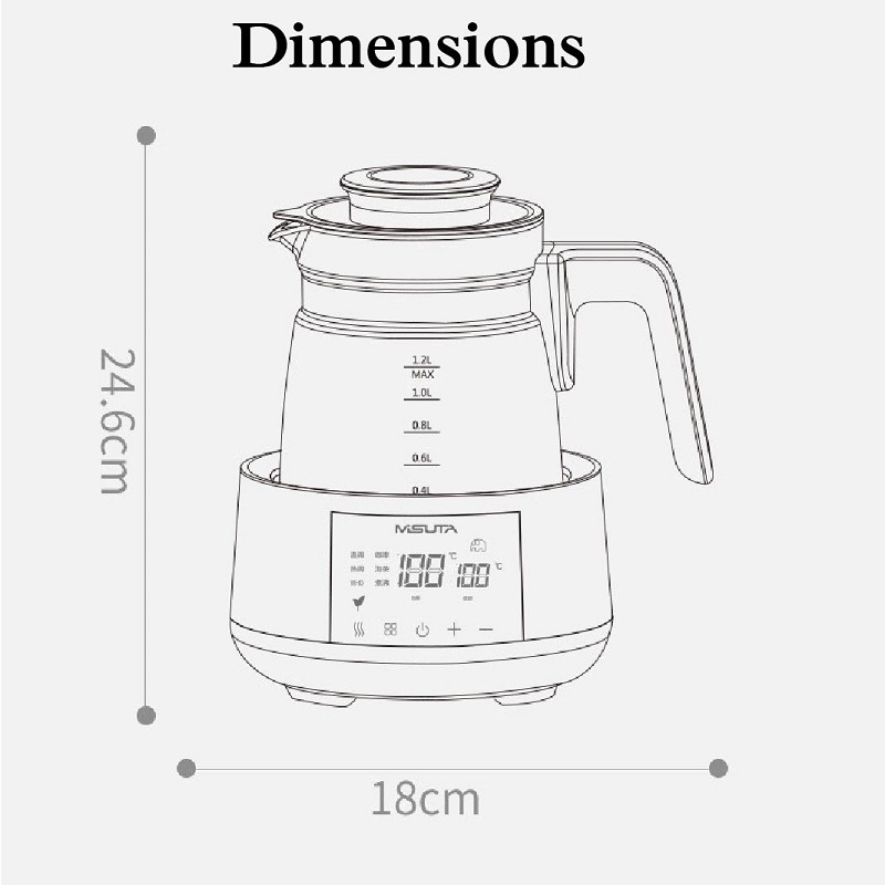 غلاية كهربائية سعة 1.2 لتر مع  - مراجعة Home Smart Kettle وسعره