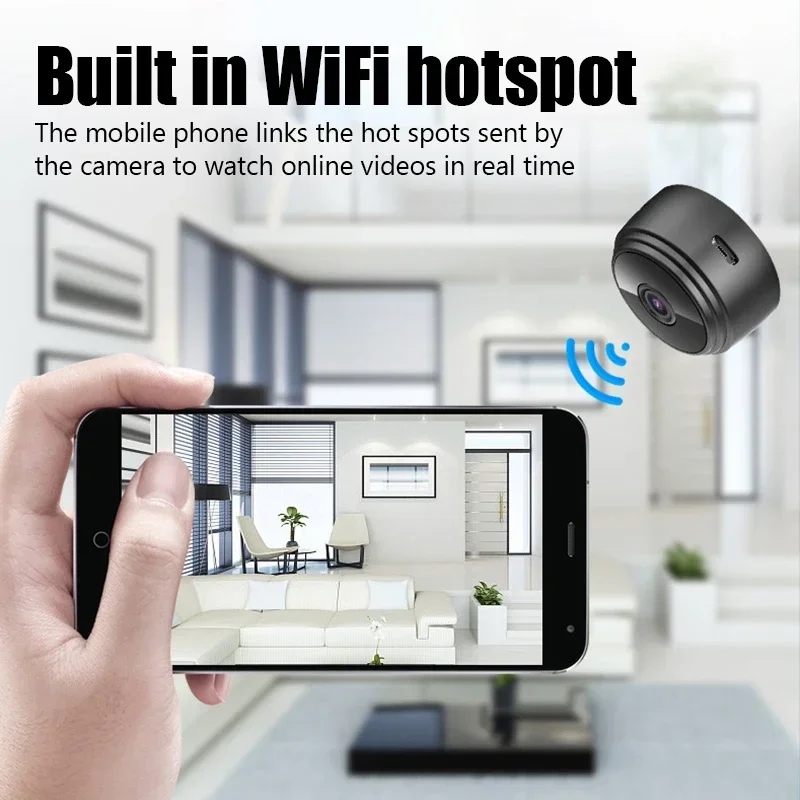 A9 واي فاي كاميرا صغيرة مسجل ف - مراجعة Smart Home Os وسعره